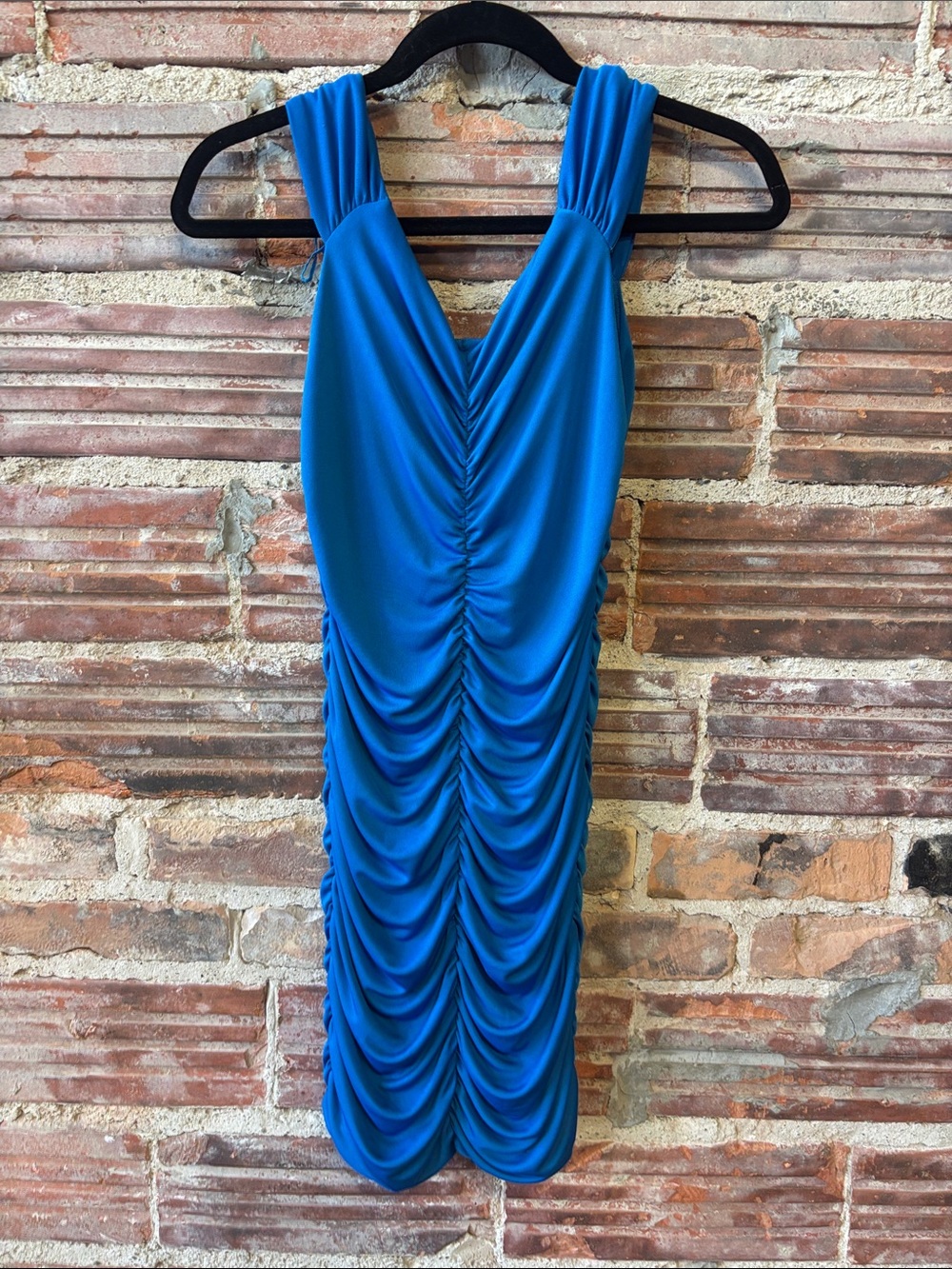 Zara Cobalt Blue Ruched Tank Mini Dress - Picture 3 of 4